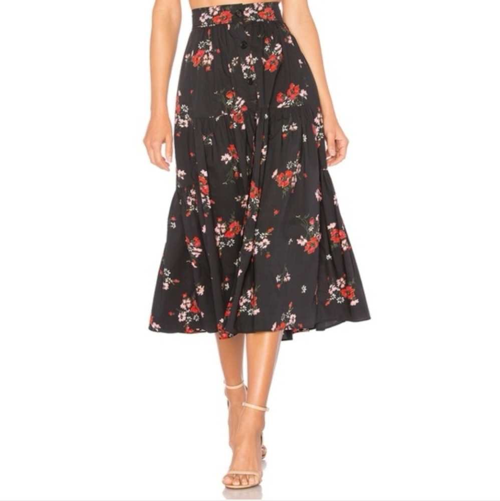 Rebecca Taylor Black Midi Skirt